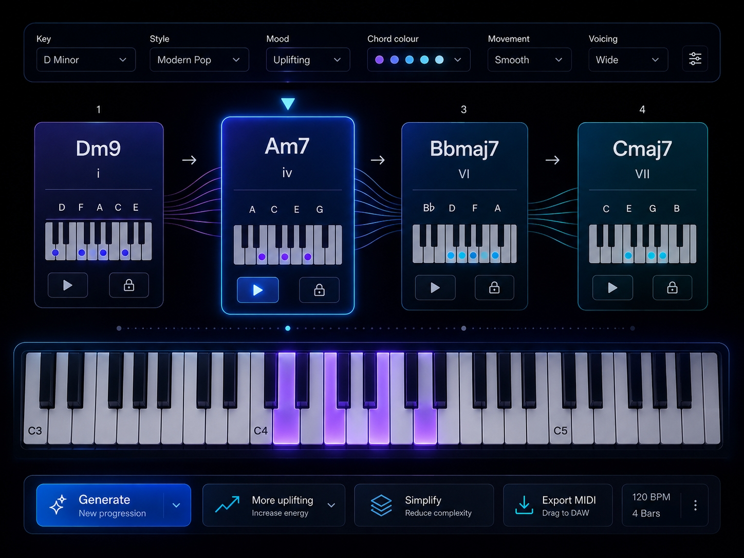 Chord Progression Generator interface preview